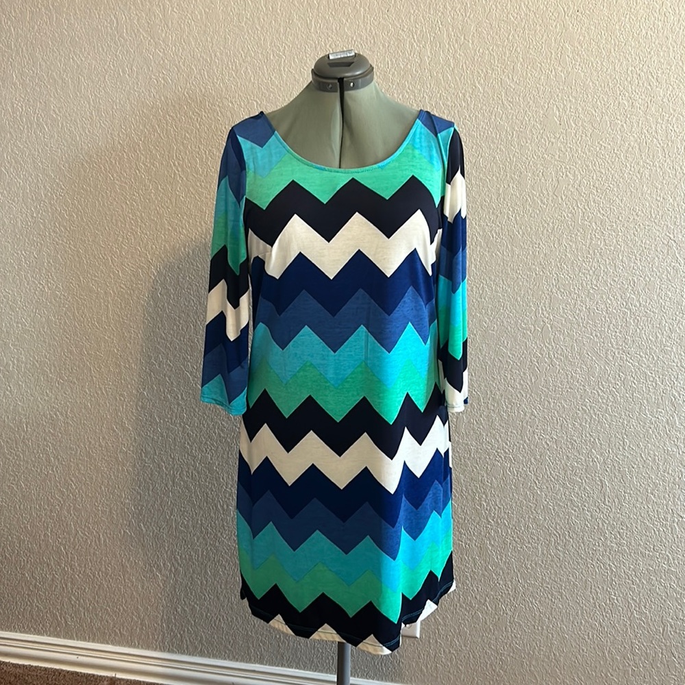 Auditions chevron pattern dress